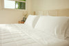An image of a mattress with a mattress protector on it