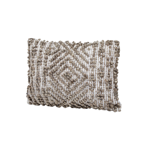 Handwoven Mocha Brown Pillow 14X20