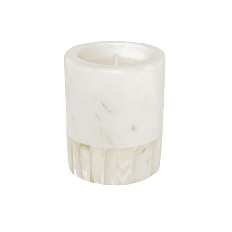 White Mother of Pearl Lemongrass Candle (Small)