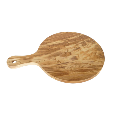 Olivewood circle-shaped cutting board 14.6 x 10"