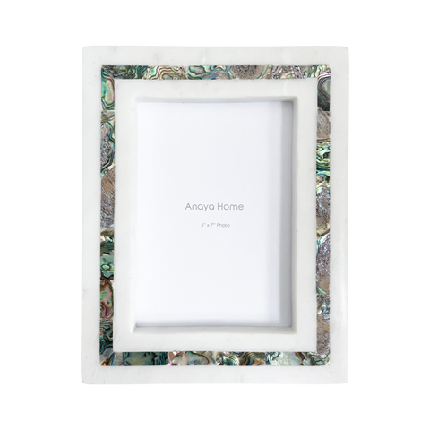 Rainbow Mother of Pearl White Marble Picture Frames