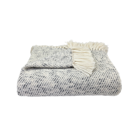 Heathered Gray Alpaca Throw
