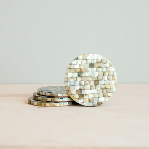 Natural Black Pearl - Mosaic Coasters