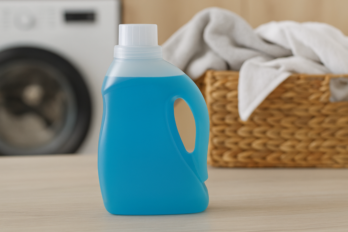 An image of blue laundry detergent