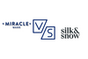 A comparison graphic featuring the brand logos for 'Miracle Made' and 'Silk And Snow' separated by a large, stylized 'VS' in dark blue.