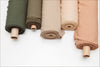 Rolled percale cotton fabric in neutral earthy tones
