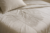 Damp bed sheet on the bed