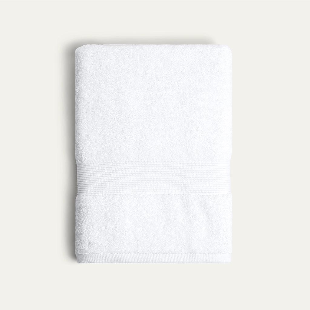 White towel on a light beige background