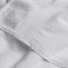 Close-up of a textured gray fabric surface