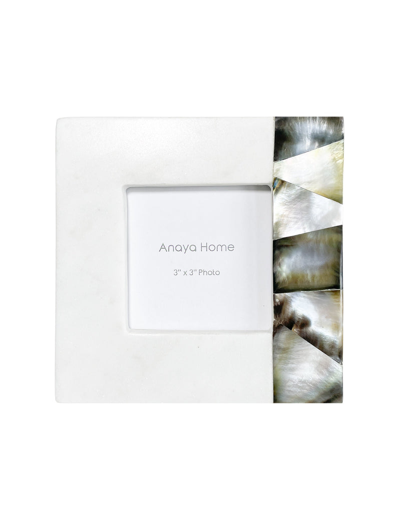 Grey Mother of Pearl White Marble Picture Frames