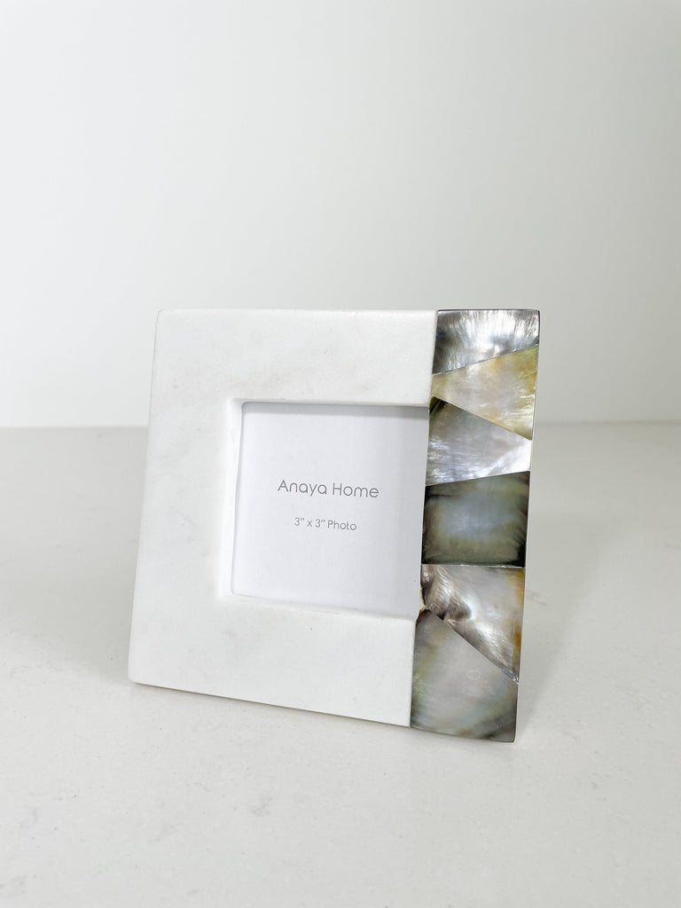 Grey Mother of Pearl White Marble Picture Frames