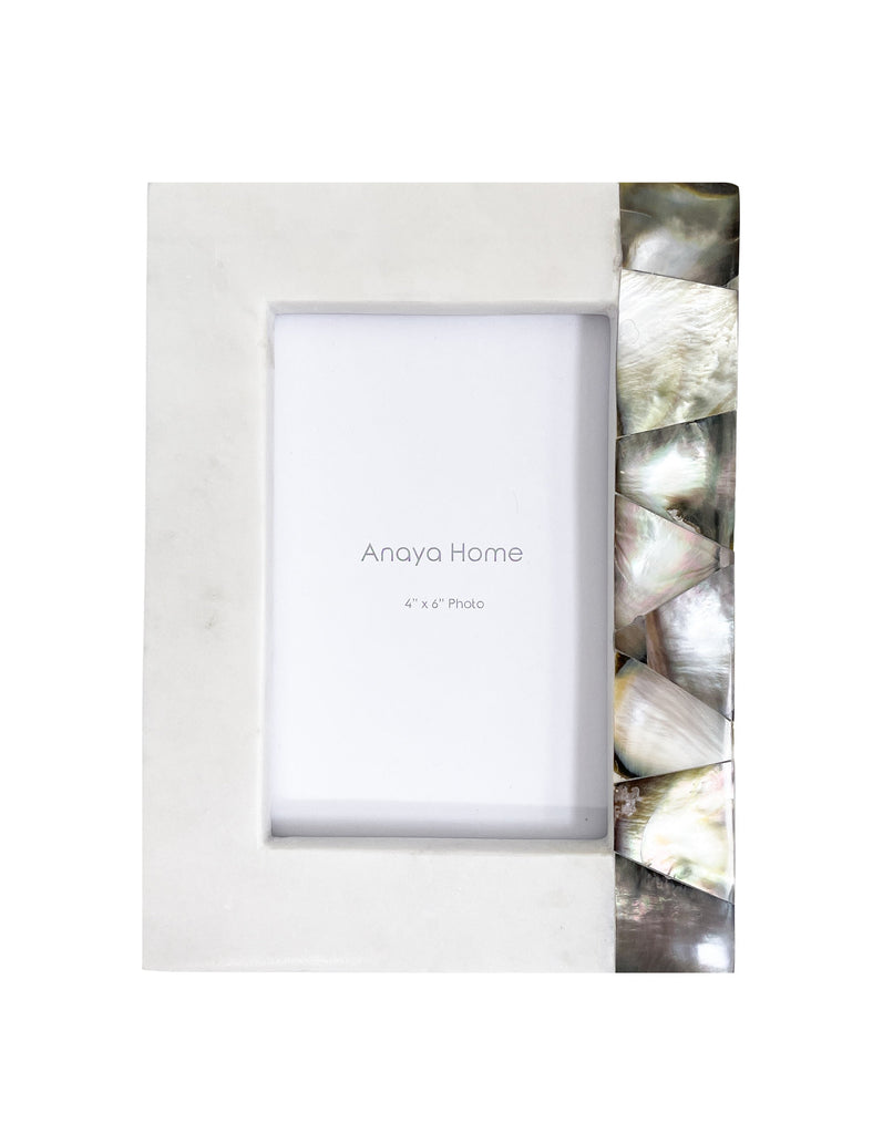 Grey Mother of Pearl White Marble Picture Frames