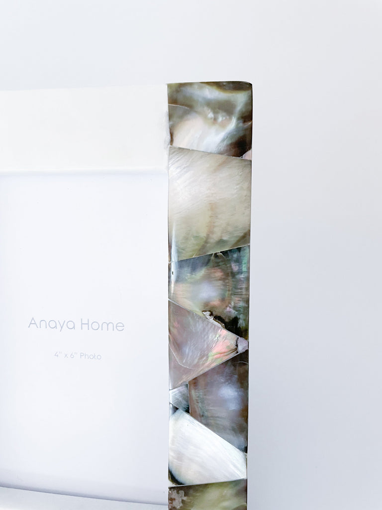 Grey Mother of Pearl White Marble Picture Frames