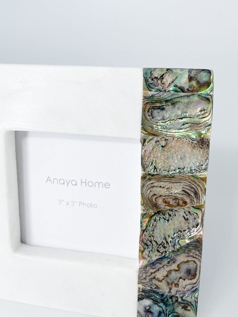 Rainbow Mother of Pearl White Marble Picture Frames