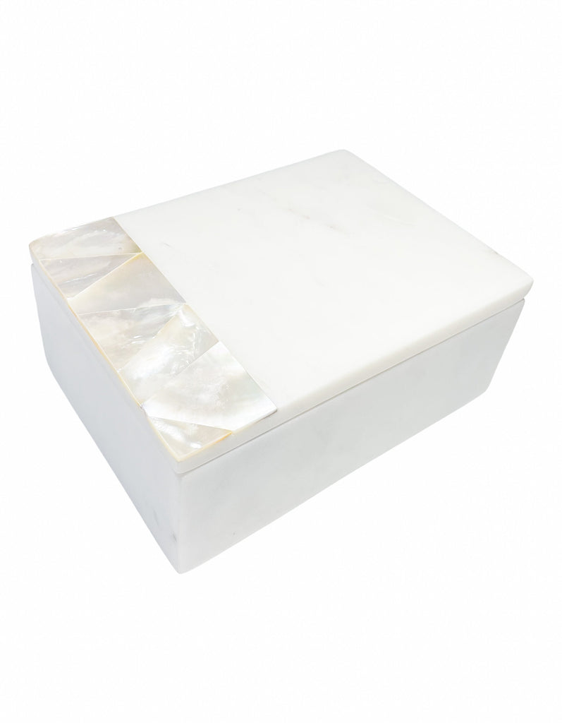 Mother of Pearl White Marble Decor Boxes
