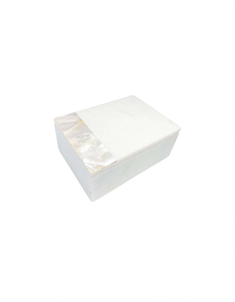 Mother of Pearl White Marble Decor Boxes