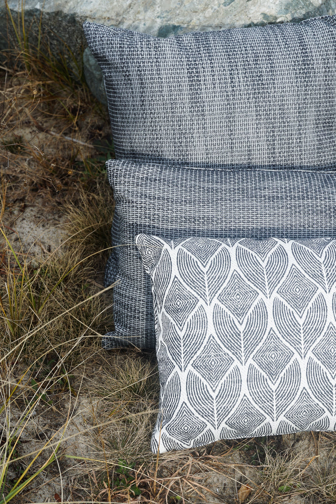 Natural Waves Black Indoor and Outdoor Pillow
