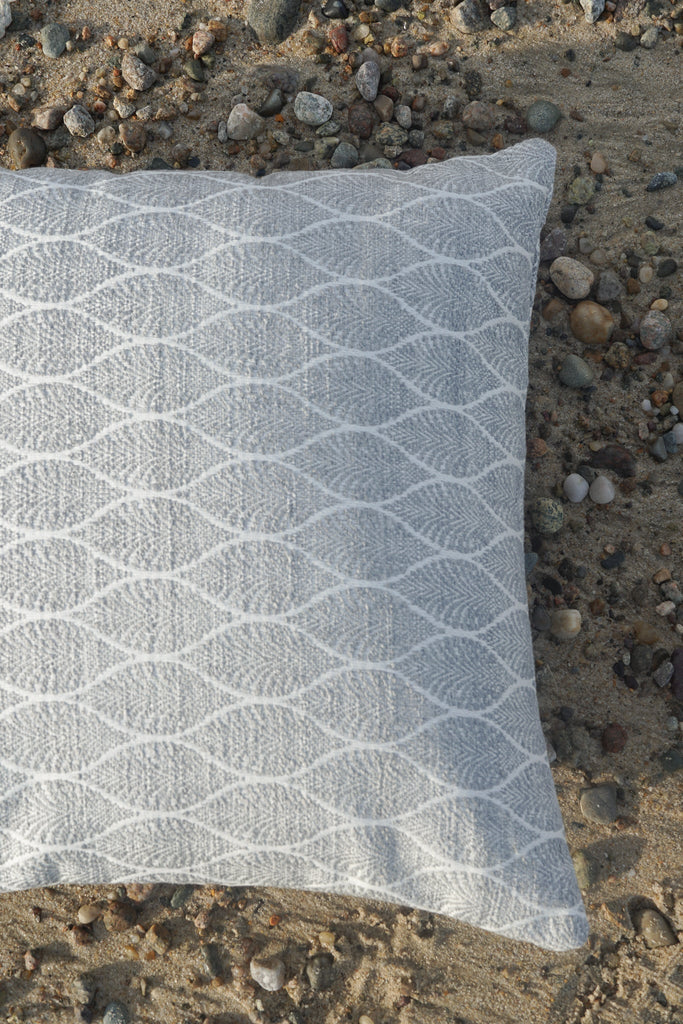 Summer Flora Grey Indoor and Outdoor Pillow