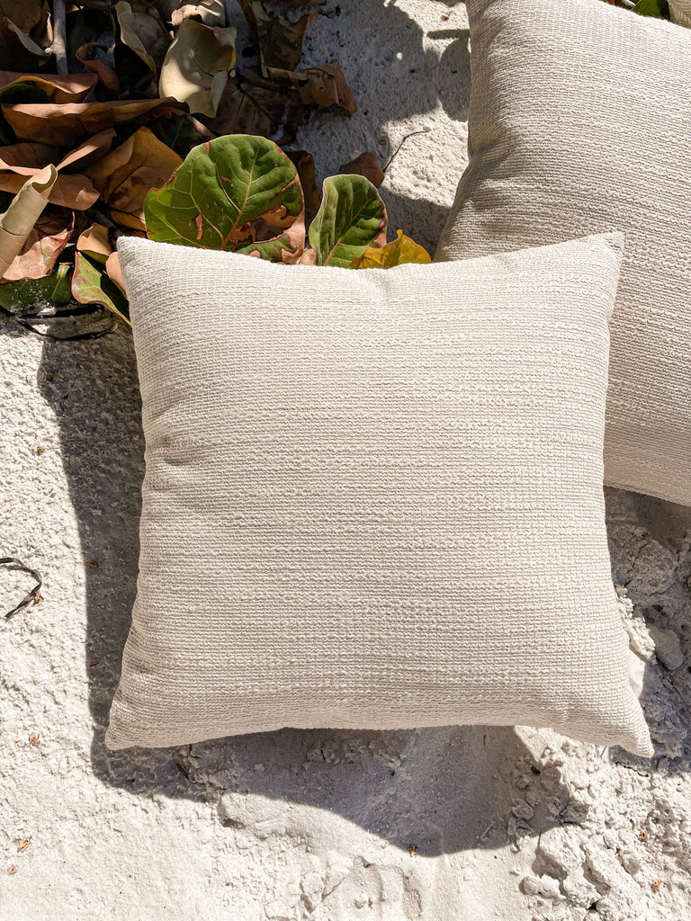 Natural Waves Beige Indoor and Outdoor Pillow