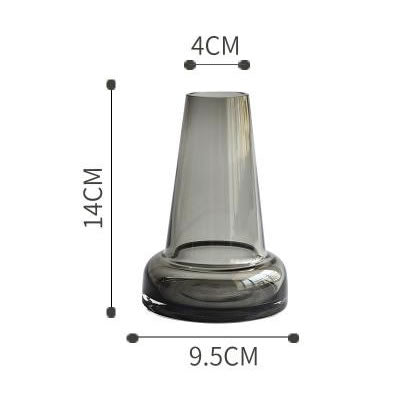Blue Gray Transparent Glass Vase