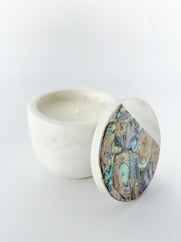 Rainbow Mother of Pearl Eucalyptus Candle