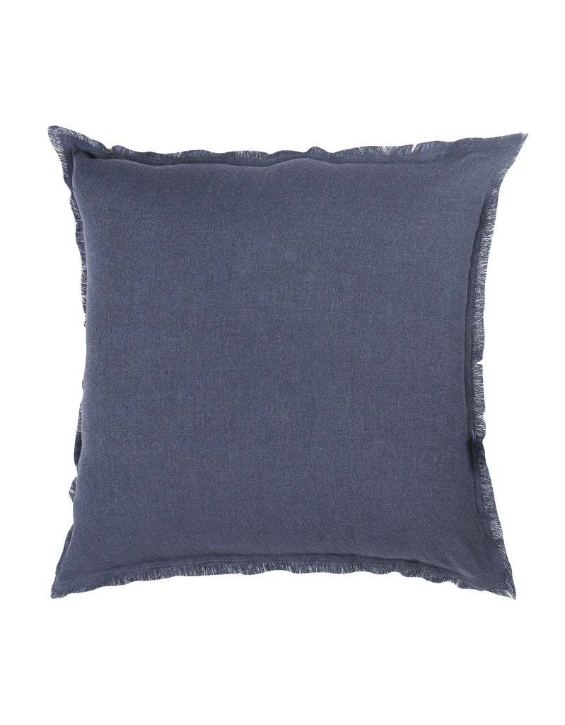 So Soft Navy Blue Linen Pillow