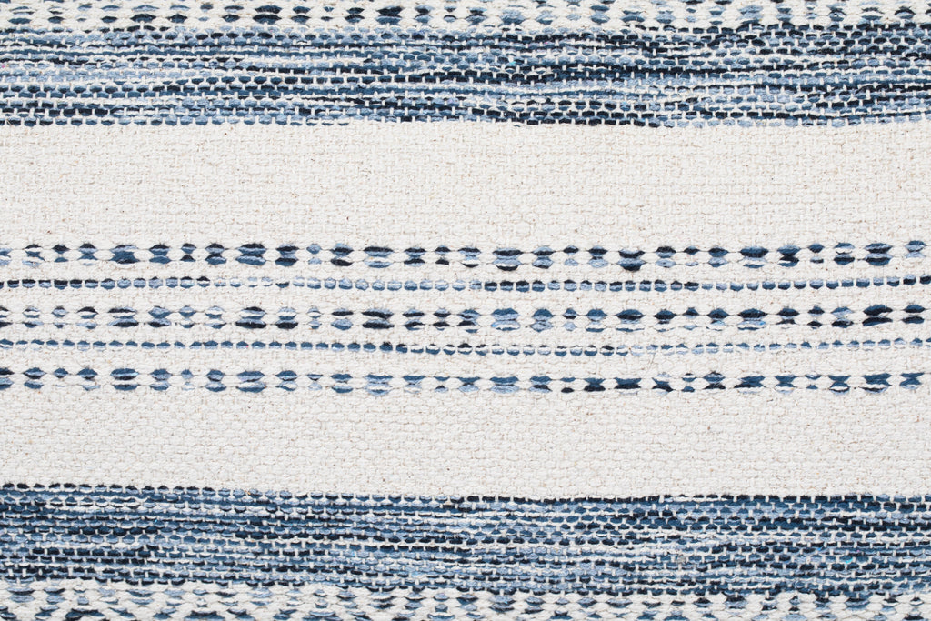 Handwoven Indigo Striped Pillow 14x40