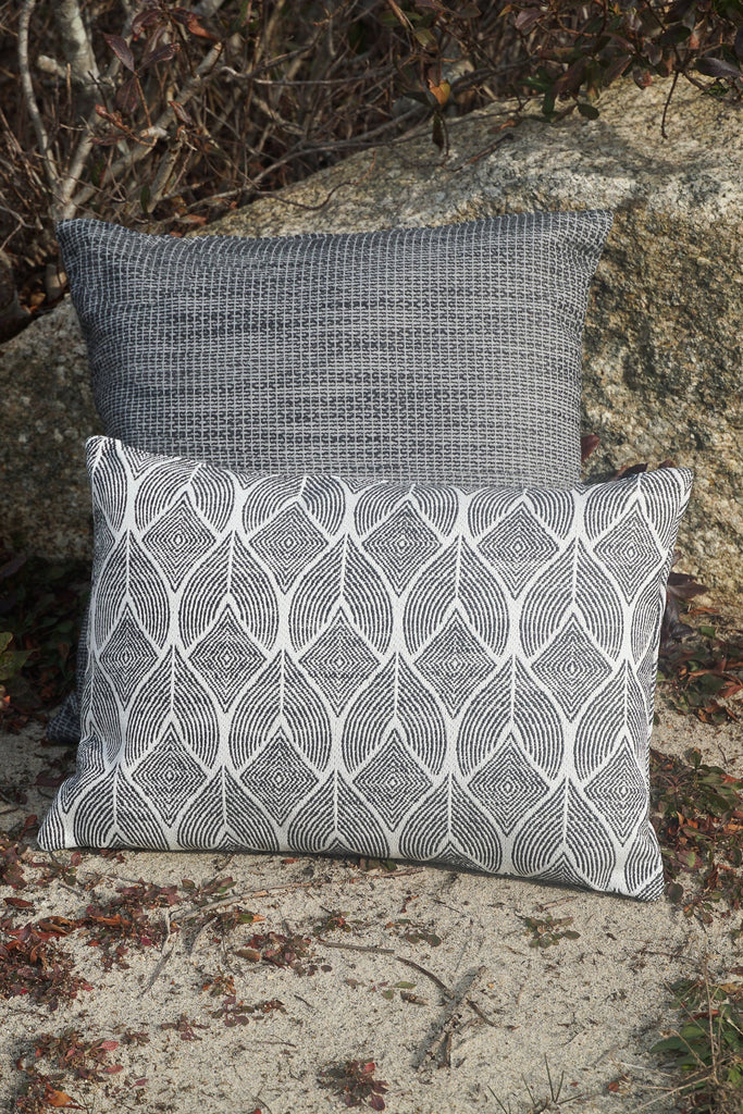 Natural Waves Black Indoor and Outdoor Pillow