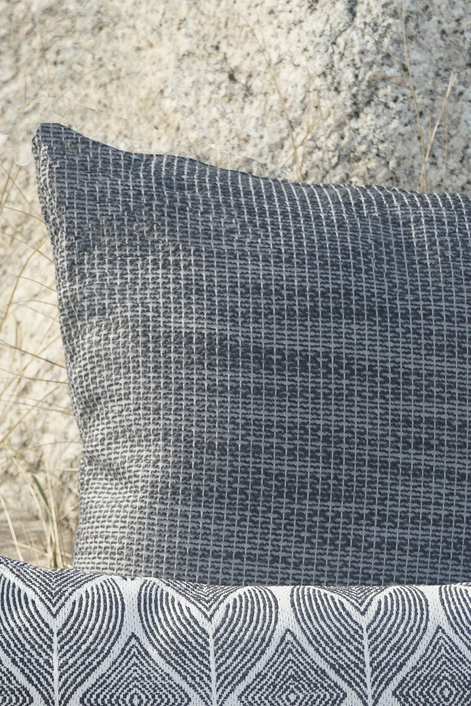 Natural Waves Black Indoor and Outdoor Pillow