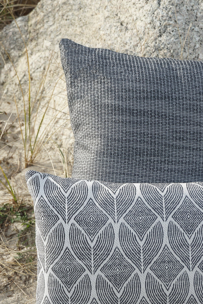 Natural Waves Black Indoor and Outdoor Pillow