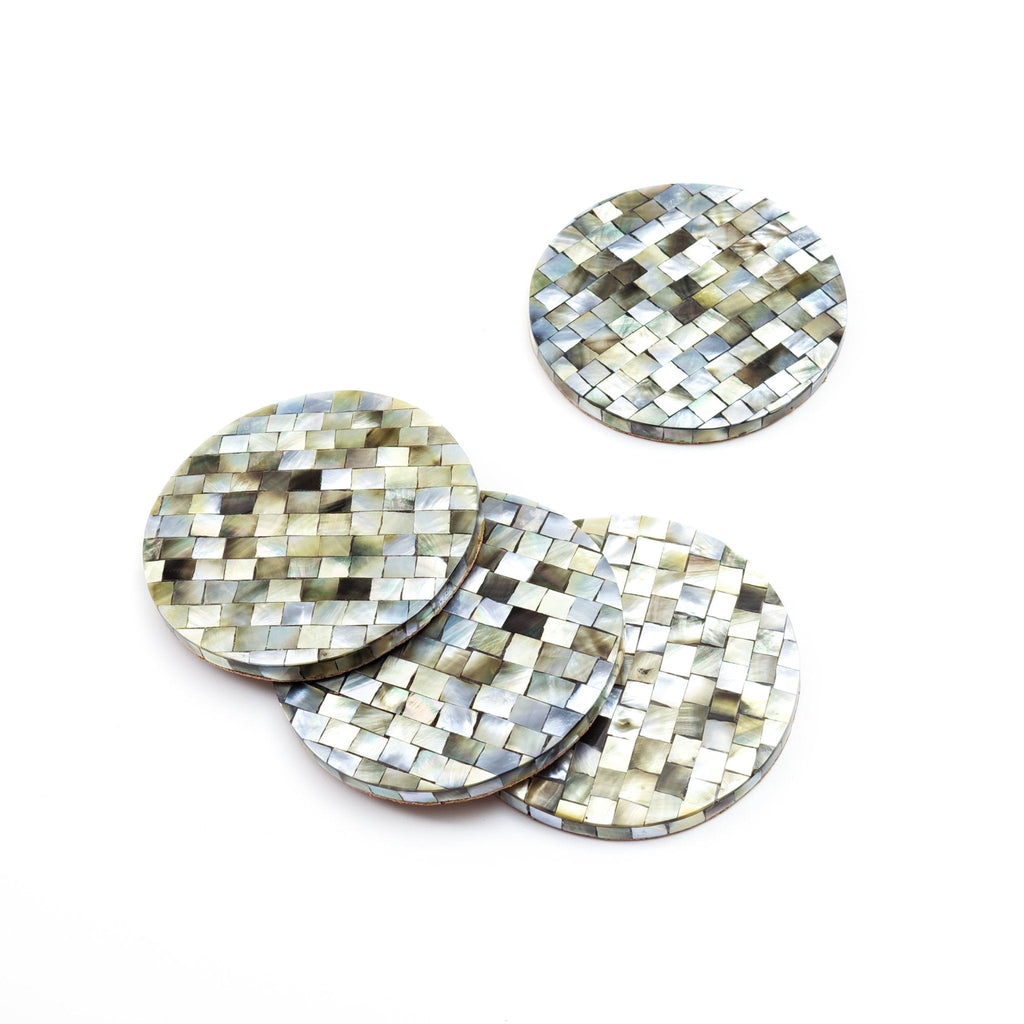 Natural Black Pearl - Mosaic Coasters