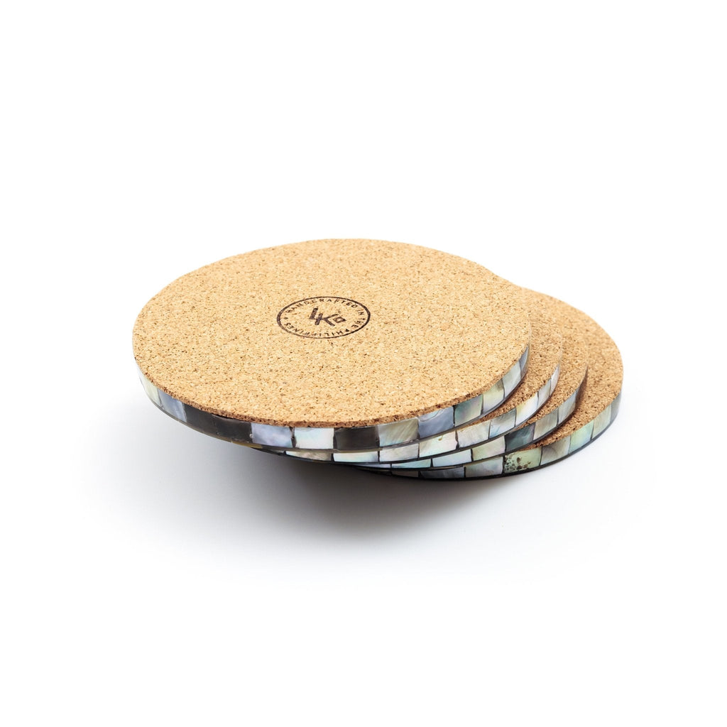 Natural Black Pearl - Mosaic Coasters