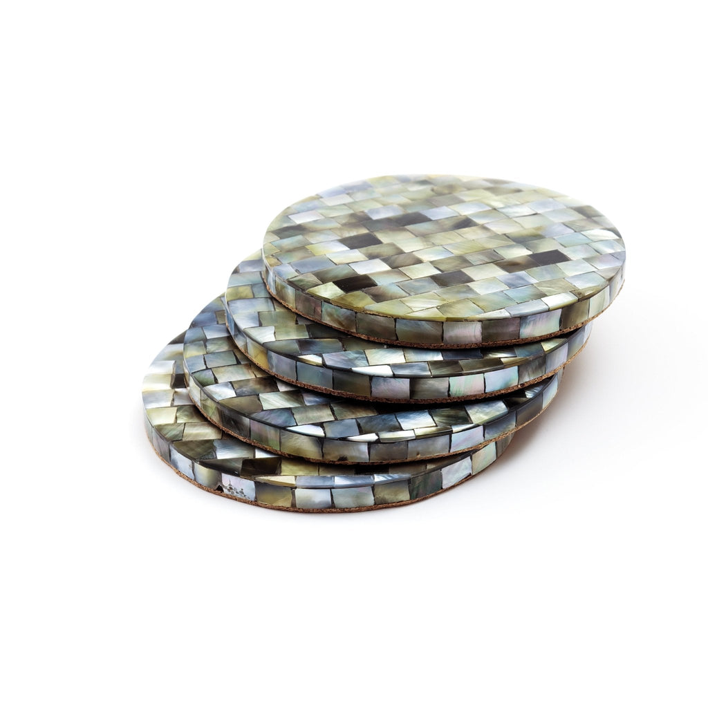 Natural Black Pearl - Mosaic Coasters