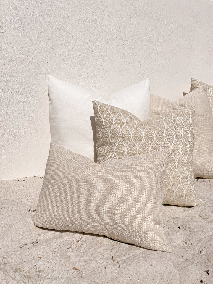 Natural Waves Beige Indoor and Outdoor Pillow