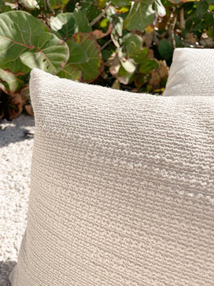 Natural Waves Beige Indoor and Outdoor Pillow